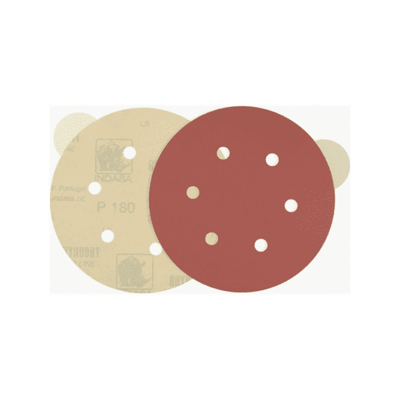 Indasa USA,Inc. Medallion 600-40 Rhynostick Red Line XL Abrasive Solid Disc, 6 in Dia, 40 Grit