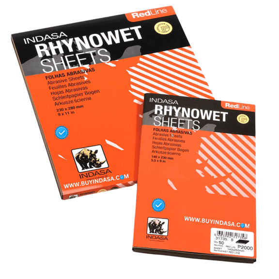 Buy Indasa RedLine Rhynowet Wet & Dry Sanding Sheets, 6 Series (50/Box, Grit 80–2500)