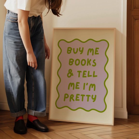 Buy Me Books And Compliment Me Book Lover Reading Poster