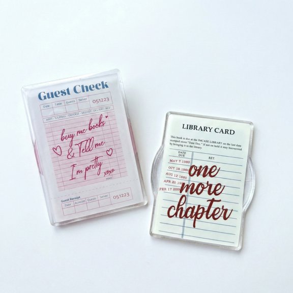 Buy Me Books Guest Check Phone Grip Cute Pink Coquette Receipt Holder, Funny Reader Quote Accessory, Trendy Gift for Bookworms & Girlfriends.