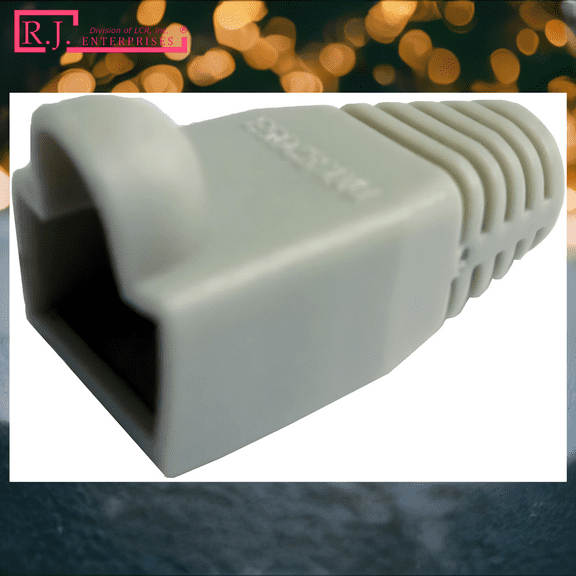 R.J. Enterprises - RJ45 Strain Relief Boot Grey (100 Pcs)