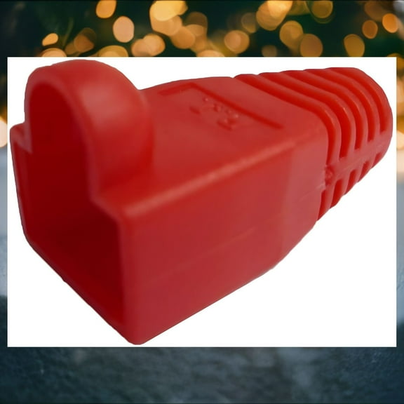 R.J. Enterprises - (100 Pcs) RJ45 Strain Relief Boot Red RJ-SR-0-RD (Patented)