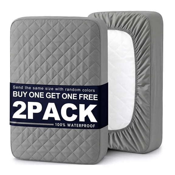 Buy One, Get One Free. 2pcs Waterproof Mattress Protector, Solid Color Deep Pocket Style, Random Color Choice And One Random Color