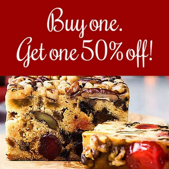 Buy One Grandma's Ye Olde English Alcohol-Free Fruitcake. Get Second Cake Half Price (2 Cakes)