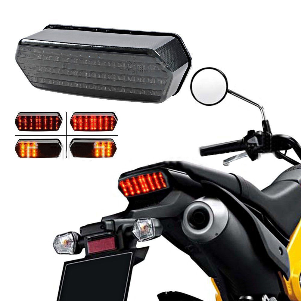 Buy More Save, Integrated LED Tail Light, Grom 125 MSX 14-16, Universal Fit, High Visibility, Quick Install, Durable Plastic, Easy to Use, Automotive Accessory, Tail Signal, Brake Light Bestselling