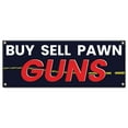 thumbnail image 1 of Buy Sell Pawn Guns | 18" X 48" Banner | Heavy Duty 13oz. Outdoor Vinyl Single Sided With Grommets | Made in The USA, 1 of 4