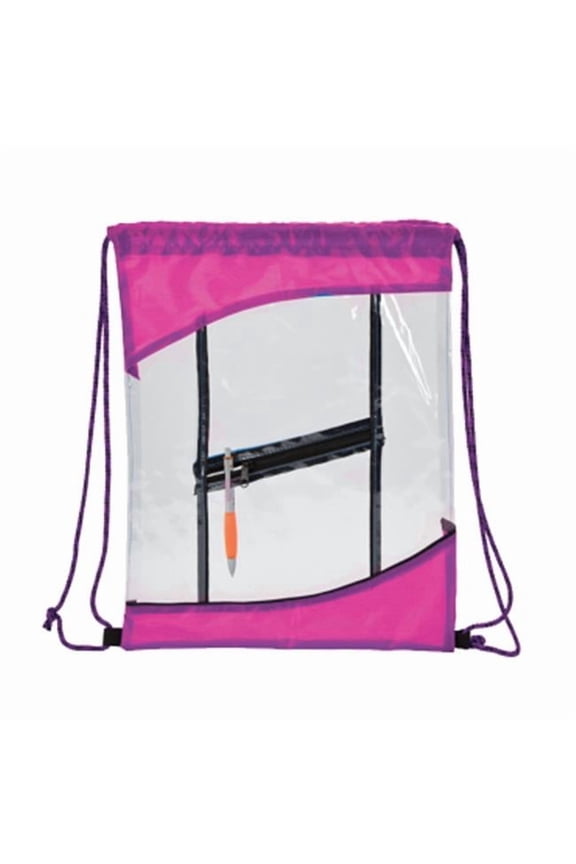 Buy Smart Depot G2434 Pink The Clarity Clear Drawstring Bag - Pink