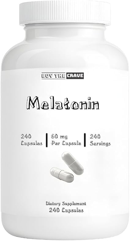 Buy The Crave Melatonin 60mg Extra Strength, Sleep Support for Adults, 240 Capsules