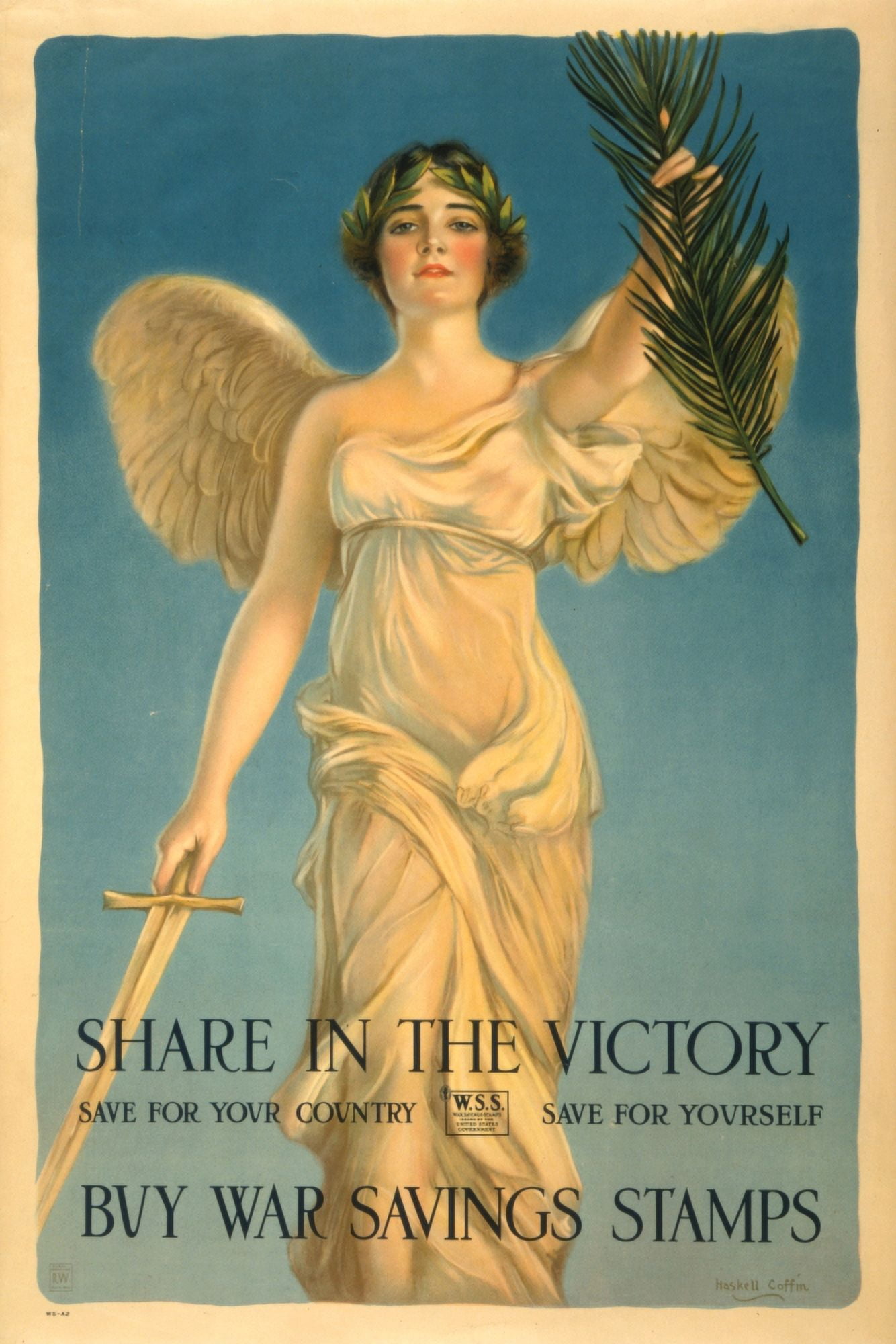Buy War Savings Stamps 1918 Canvas Art - William Haskell Coffin (24 x 36)