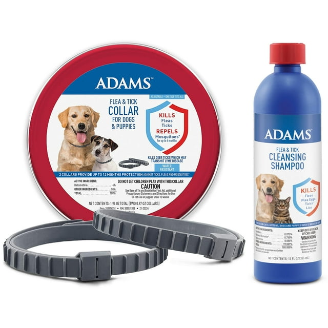 Buy and Save with Adams Flea and Tick Collar + Cleansing Shampoo for Cats and Dogs (20% off!)