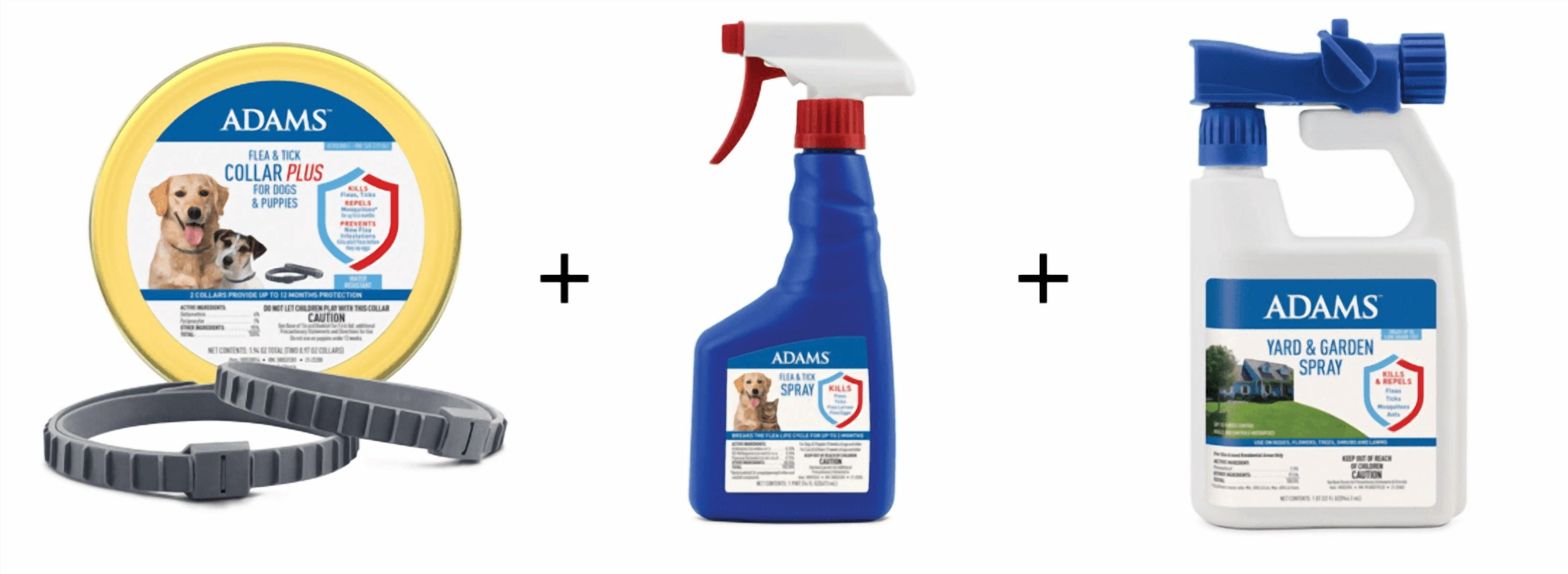 Buy and Save with Adams Flea and Tick Collar Plus + Spray for Cats, Kittens, Dogs, and Puppies + Yard &amp; Garden Spray (20% off!)