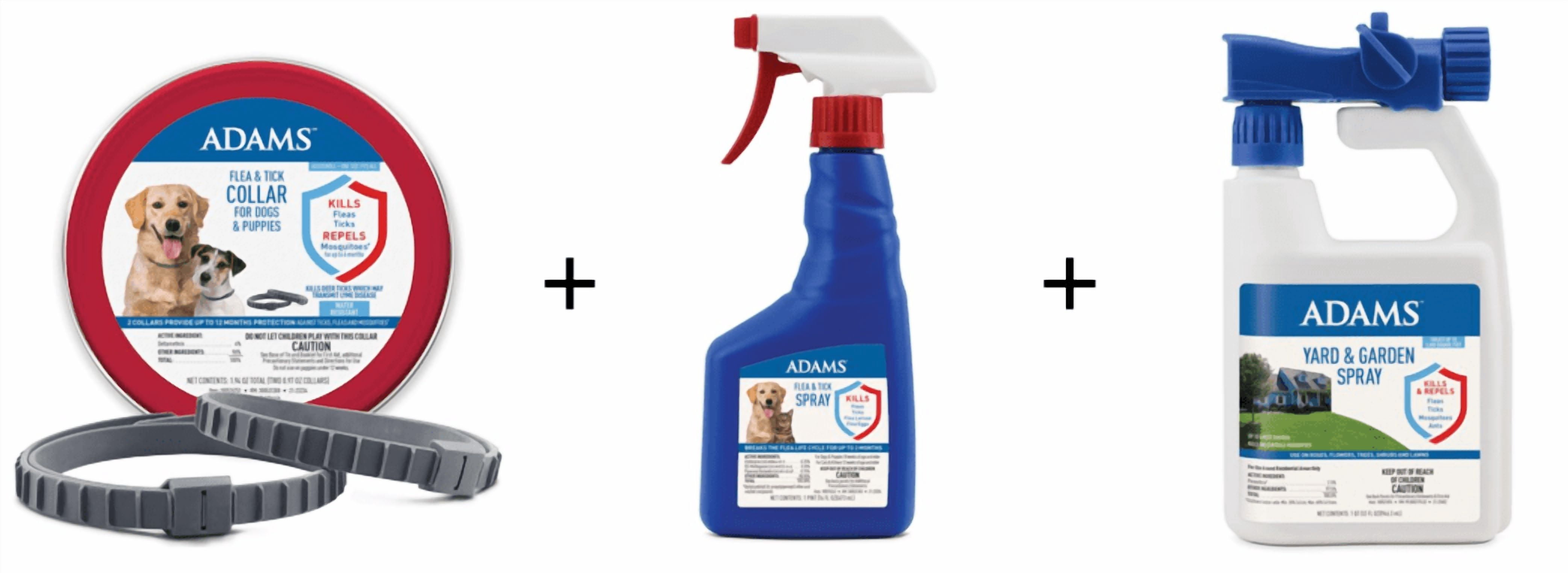 Buy and Save with Adams Flea and Tick Collar + Spray for Cats, Kittens, Dogs, and Puppies + Yard &amp; Garden Spray (20% off!)