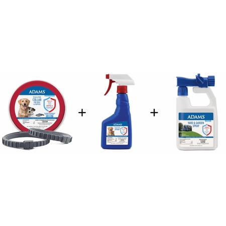 Buy and Save with Adams Flea and Tick Collar + Spray for Cats, Kittens, Dogs, and Puppies + Yard & Garden Spray (20% off!)