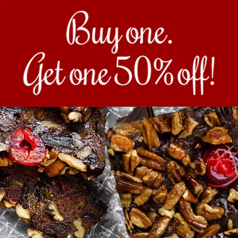 Buy one Grandmas Chocolate Rum Fruitcake. Get Second Cake Half Price (2 Cakes)