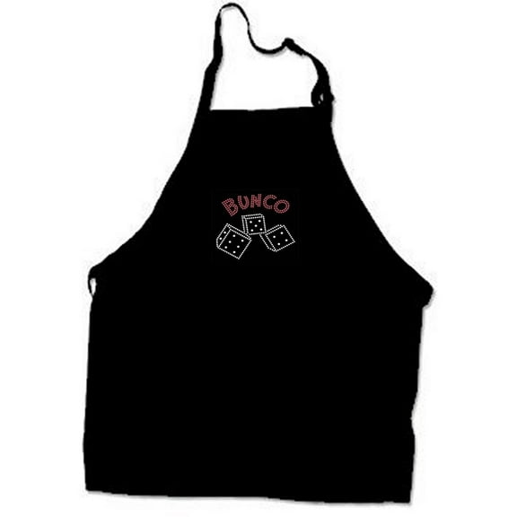 Buy the hot pink crystal bunco apron for your next hostess gift!