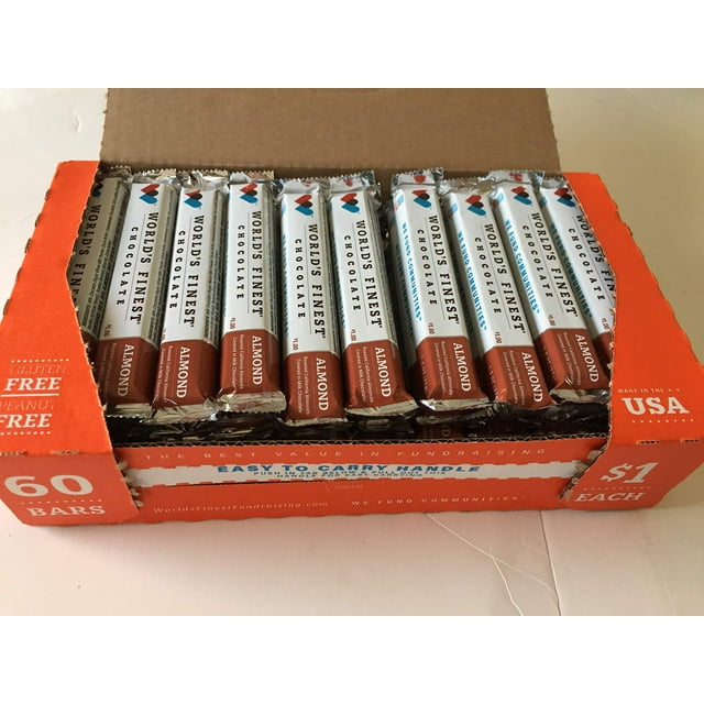 BuyBocceBalls Listing - 60 Bars - World's Finest Chocolate -Milk Chocolate With Almonds