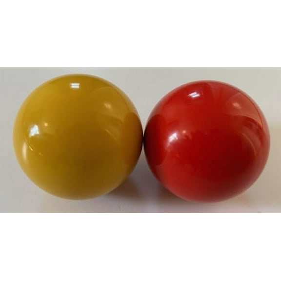 BuyBocceBalls Listing - Bocce Accessories - 57mm Pallinos or pallinas - Pack of 2 Colors - red and Yellow -