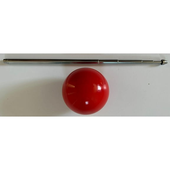 BuyBocceBalls Listing - Bocce Accessories - 57mm Red pallino or pallina with extendable Measuring Device