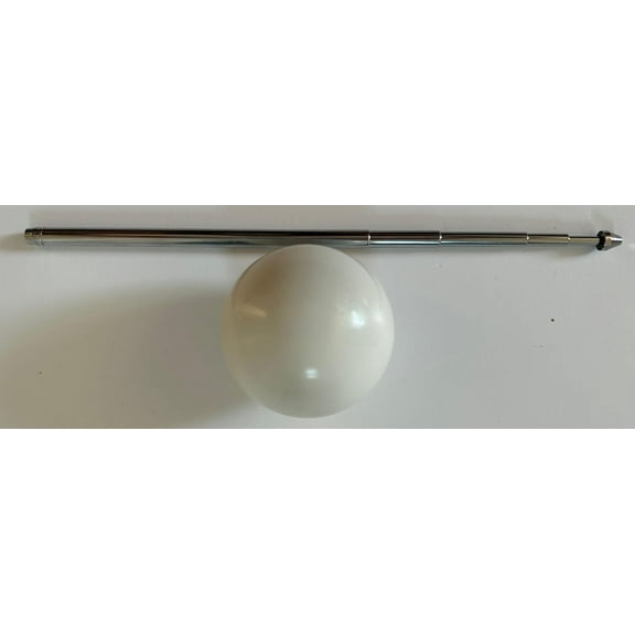 BuyBocceBalls Listing - Bocce Accessories - 57mm White pallino or pallina with extendable Measuring Device