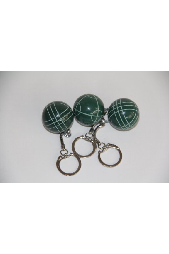Listing - Bocce Ball Keychain - pack of 3 green