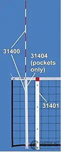 BuyBocceBalls Listing - Carron Volleyball Net Antennas, Solid Fiberglass Rods, Set of 2, 72" L X 38" Diameter; Complete with Sturdy Vinyl lace-on Pockets.