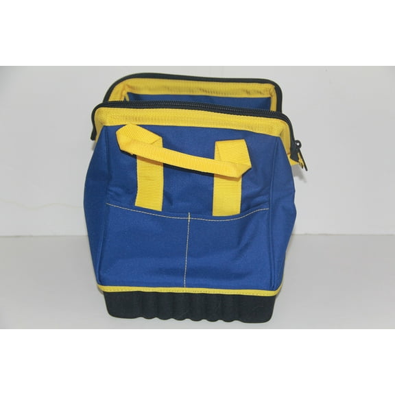 BuyBocceBalls Listing - Extra Heavy Duty Nylon Bocce Bag - Blue with Yellow Handles