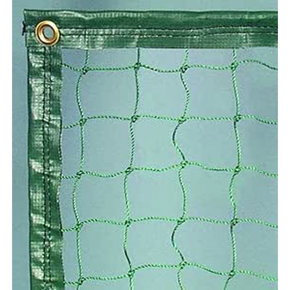 BuyBocceBalls Listing - Har Tru Tennis Court - 10' x 60' Divider Curtain Hemmed/Grommeted, Green, with Lead Rope (114-811BL10L)