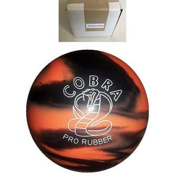 BuyBocceBalls New Listing (4 3/4 inch- 3lbs. 10oz.) - Single Ball - EPCO Duckpin Bowling Ball - Cobra Pro Rubber - Orange & Black