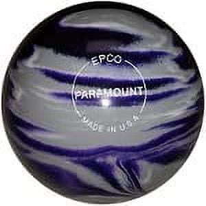 BuyBocceBalls New Listing - (4 7/8 inch- 3lbs. 12 oz.) EPCO Duckpin Bowling Ball - Single - Marbleized - Purple, Grey & White