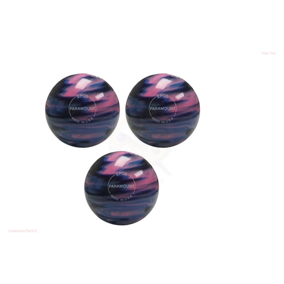 BuyBocceBalls New Listing - (4 7/8 inch- 3lbs. 12 oz.) Pack of 3 EPCO Duckpin Bowling Balls - Marbleized - Navy, Light Blue & Pink