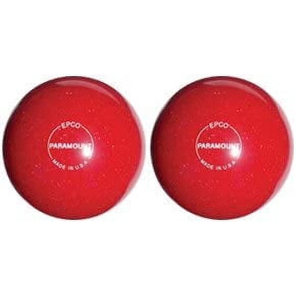 BuyBocceBalls New Listing - (4 7/8 inch- 3lbs. 8 oz) Pack of 2 EPCO Duckpin Bowling Balls- Speckled House Ball - Red