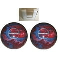 thumbnail image 1 of BuyBocceBalls New Listing - (5 inch- 3lbs. 10 oz.) Pack of 2 EPCO Duckpin Bowling Balls- Marbleized - Royal, Red & White, 1 of 1