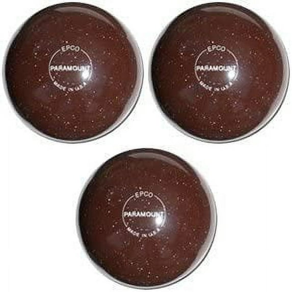 BuyBocceBalls New Listing - (5 inch- 3lbs. 10 oz.) Pack of 3 EPCO Duckpin Bowling Balls - Speckled House Ball - Brown