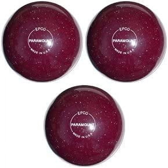 BuyBocceBalls New Listing - (5 inch- 3lbs. 10 oz.) Pack of 3 EPCO Duckpin Bowling Balls - Speckled House Ball - Cranberry