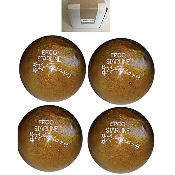 BuyBocceBalls New Listing - EPCO Candlepin Starline Galaxy - 4 Ball Package -Amber - 4 1/2", 2lbs 6oz
