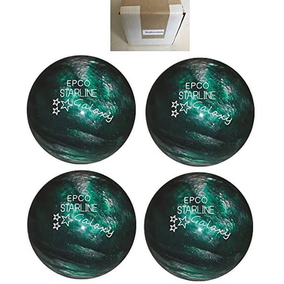 BuyBocceBalls New Listing - EPCO Candlepin Starline Galaxy - 4 Ball Package -Green - 4 1/2", 2lbs 6oz