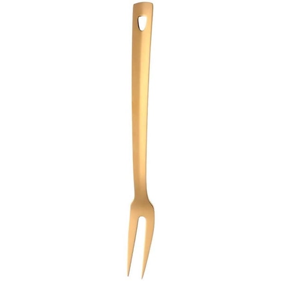 BuyGo Gold Grill Fork - 12.28 Inch Stainless Steel Cooking Fork, Heat Resistant
