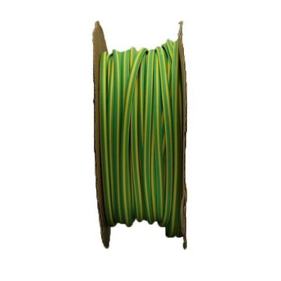 BuyHeatShrink 1/4" 2:1 Polyolefin Heat Shrink Tubing (250ft/spool) - Yellow/Green
