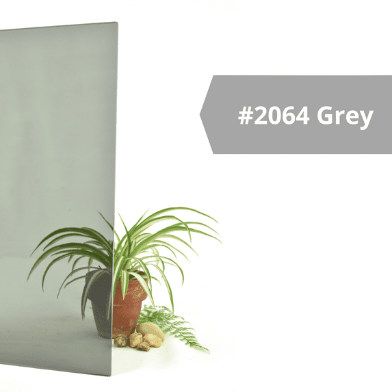 BuyPlastic 2064 Gray Transparent Colored Acrylic Plexiglass Sheet 1/8" x 12" x 24", Plastic Plexi Glass for Crafts, Art, and More