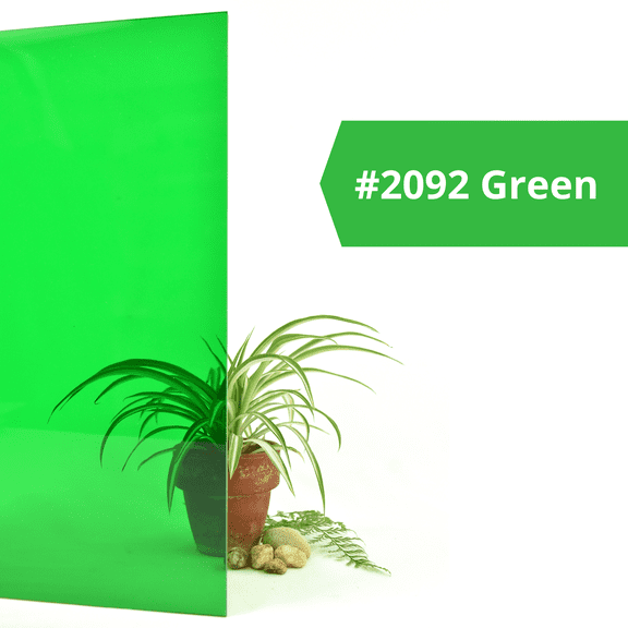 BuyPlastic 2092 Green Transparent Colored Acrylic Plexiglass Sheet 1/8" x 12" x 12", Plastic Plexi Glass for Crafts, Art, and More