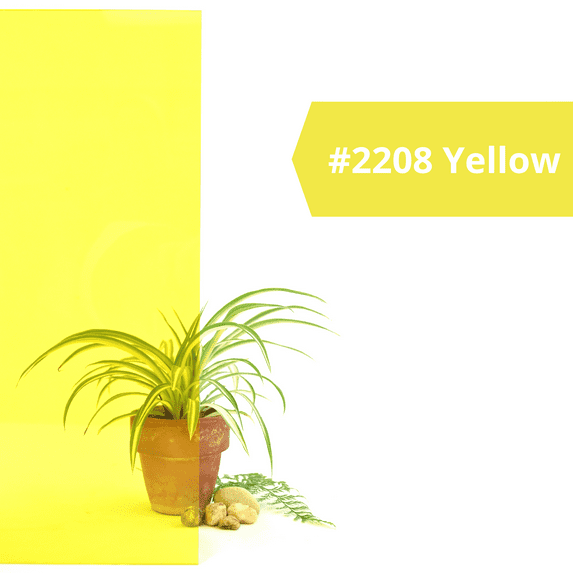 BuyPlastic 2208 Yellow Transparent Colored Acrylic Plexiglass Sheet 3/16" x 18" x 24", Plastic Plexi Glass for Crafts, Art, and More
