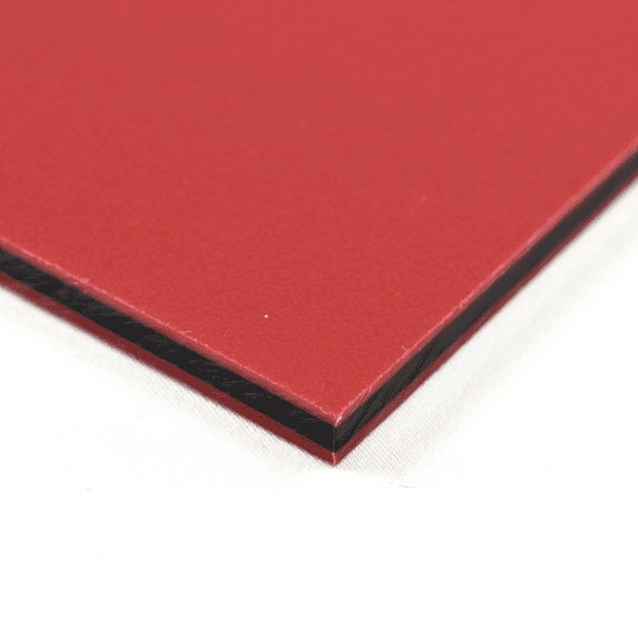 BuyPlastic King ColorCore Plastic Sheet 1/4" x 24" x 24" Red-Black-Red Color Core , HDPE Board, High Density Polyethylene Panel