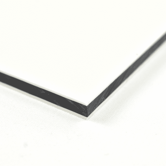 BuyPlastic King ColorCore Plastic Sheet 3/4" x 24" x 36" Arctic White-Black-Artic White Color Core , HDPE Board, High Density Polyethylene Panel