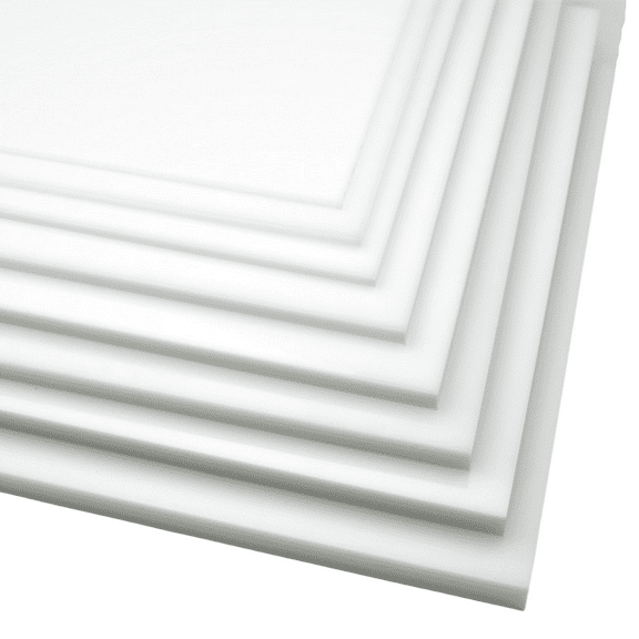 BuyPlastic Natural White HDPE Plastic Sheet 1/2" x 12" x 12", High Density Polyethylene Board
