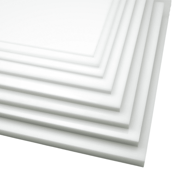 BuyPlastic Natural White HDPE Plastic Sheet 1/8" x 24" x 24", High Density Polyethylene Board