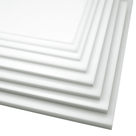 BuyPlastic Natural White HDPE Plastic Sheet 1/8" x 6" x 6", High Density Polyethylene Board