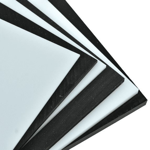 BuyPlastic Repro Black UHMW Polyethylene Plastic Sheet 1/4" x 6" x 6", Ultra High Molecular Weight Polyethylene Board