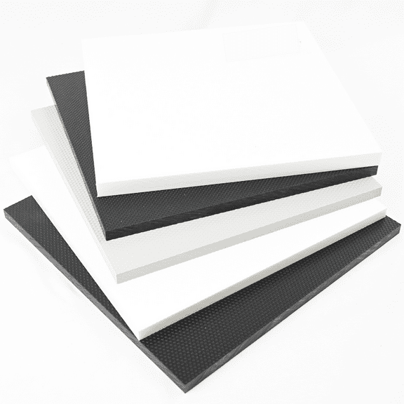 BuyPlastic White HDPE StarBoard AS, Anti Skid Marine Grade Plastic Sheet 1/2" x 12" x 12" , Diamond Pattern High Density Polyethylene Panel