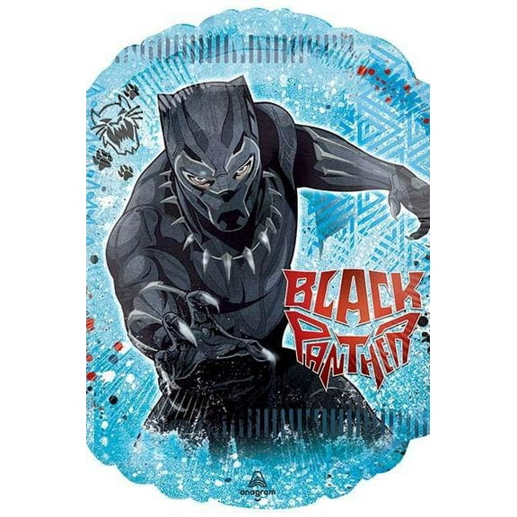 BuySeasons 267971 Black Panther Jumbo 28 in. Foil Balloon