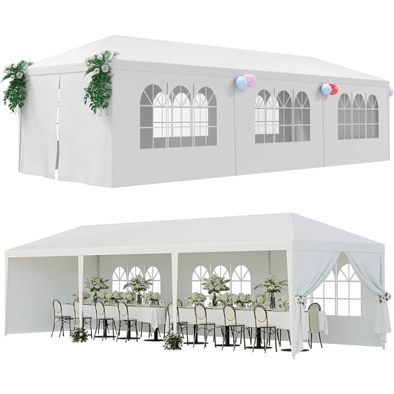 BuySphere 10'x30' Outdoor Canopy Tent Patio Camping Gazebo Shelter Pavilion Cater Party Wedding BBQ Events Tent w/Removable Sidewalls